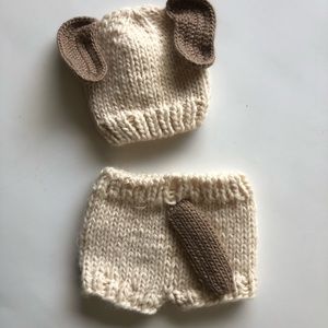 0-3 m knit dog outfit